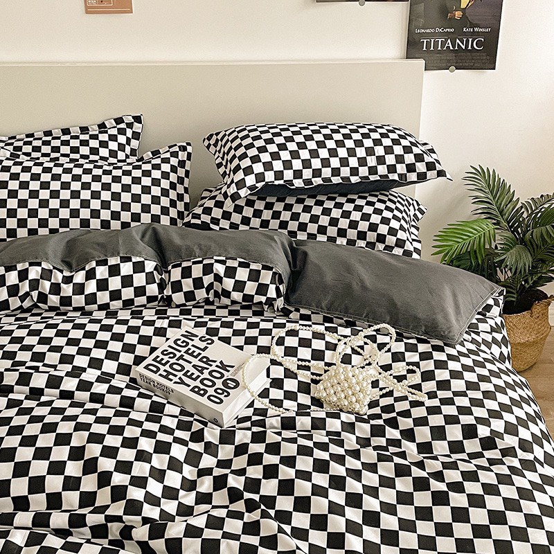 Sét Poly,Sét Poly Cotton Mẫu Đen Trắng Nhập Khẩu