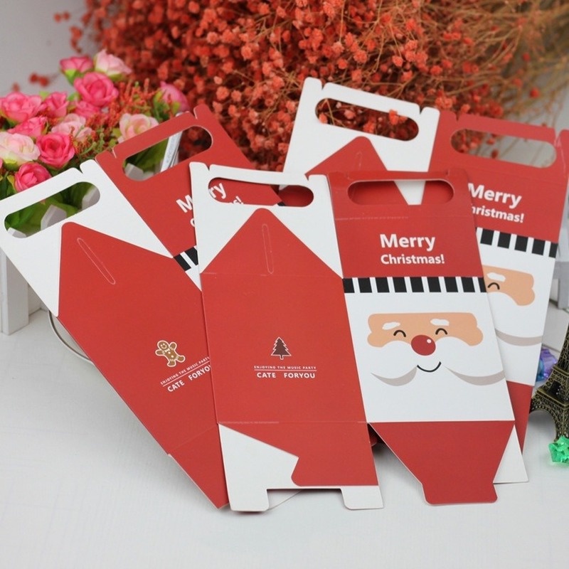 1 Túi Đựng Kẹo Giáng Sinh Hình Ông Già Noel Tuần Lộc DIY