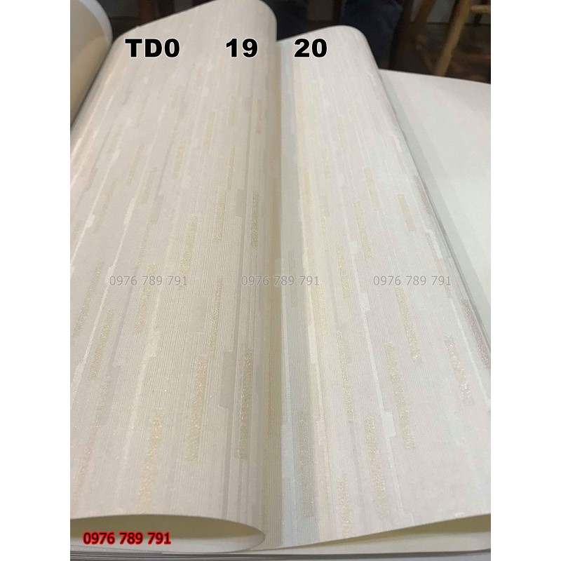 Giấy Dán Tường Trơn Phòng Khách Màu Vàng, Màu Trắng Kem, Lụa Không Keo, Khổ 10m x 53 cm