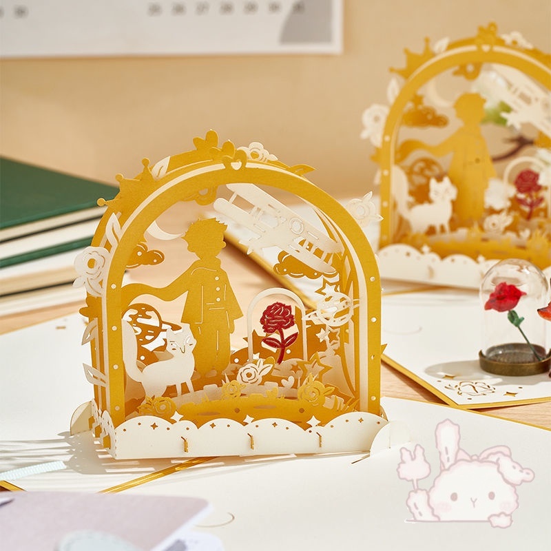 Thiệp Chúc Mừng Sinh Nhật 3d In Chữ Thank You Độc Đáo