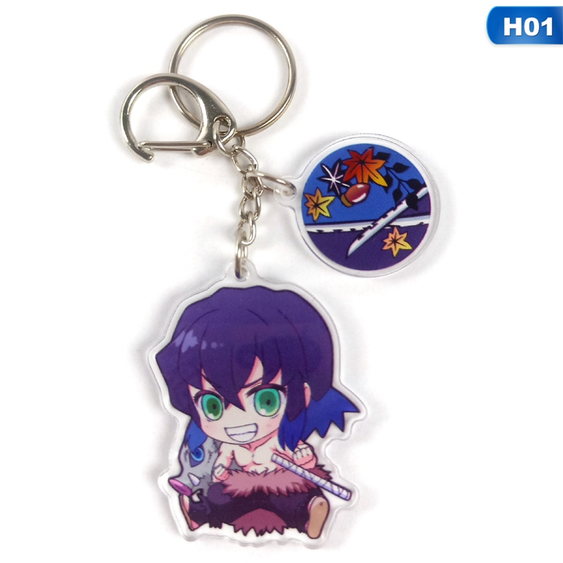 flowersqueen Móc chìa khóa mặt hình nhân vật hoạt hình ngộ nghĩnh