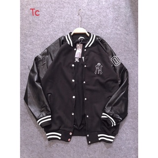 Áo Bomber NewYork Tay Phối Da