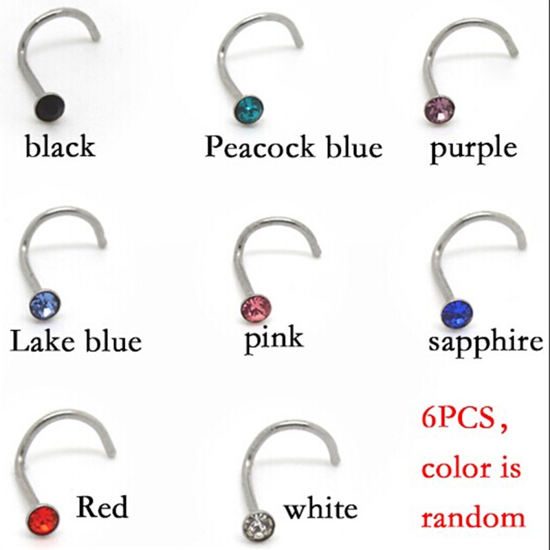 Bộ 6 Nhẫn Đeo Ngón Chân Đính Đá Nhiều Màu Sắc