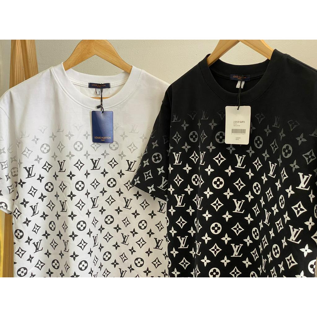 Áo thun LV Louis.Vuiton in hoa tiết cham form rộng Cotton dày dặn phong cách, độc đáo nam nữ
