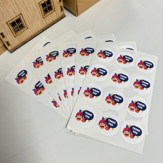 Set 12 nhãn dán tròn 30mm Thank You Sticker PVC - MS06