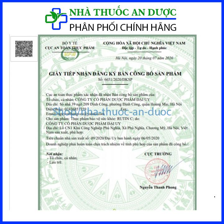 Viên uống Rutin C Rau má hỗ trợ giúp nhuận tràng, giảm táo bón, hỗ trợ giảm nguy cơ bị trĩ - Hộp 30 viên