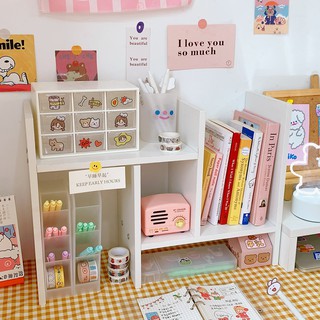 💗FREESHIP💗 KỆ ĐỂ SÁCH KÈM KỆ MÁY TÍNH - LẮP GHÉP - MÀU TRẮNG