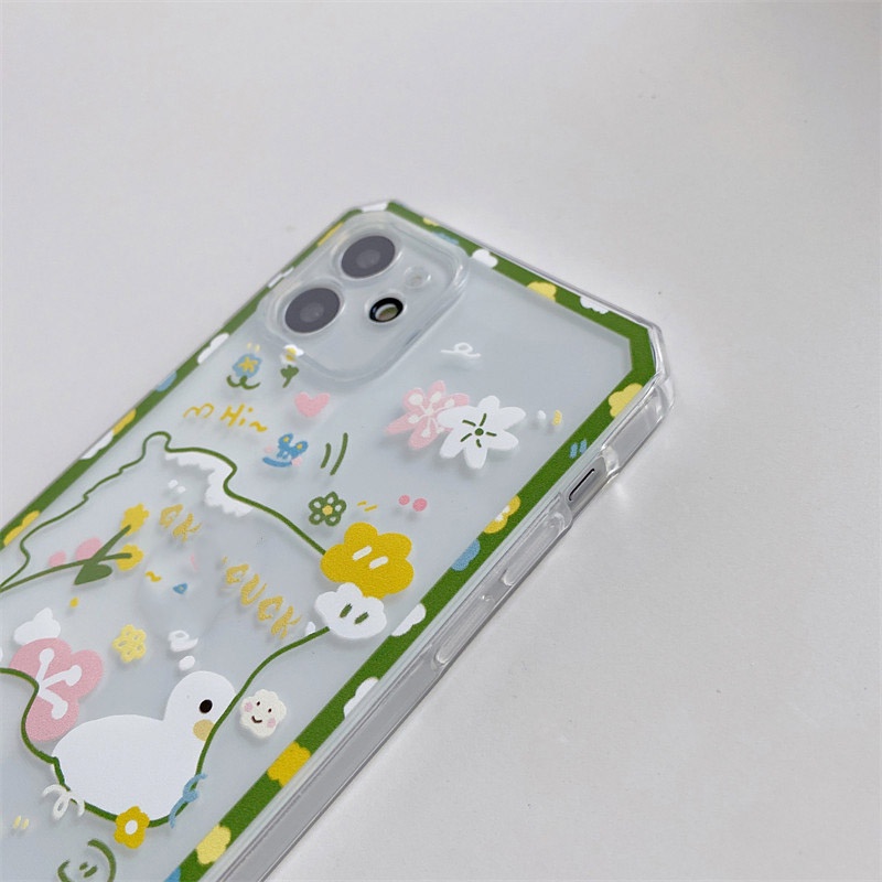 Ốp Điện Thoại TPU Mềm Hình Vịt Mặt Cười Dễ Thương Cho OPPO A76 A96 A95 A3s F9 A31 A5 A9 2020 A33 A53 A54 A74 5G A15s A15 A73 Reno 5 Pro 4F 5F