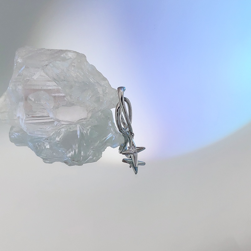 Bông tai hình chữ thập phong cách hiphop thời trang cá tính