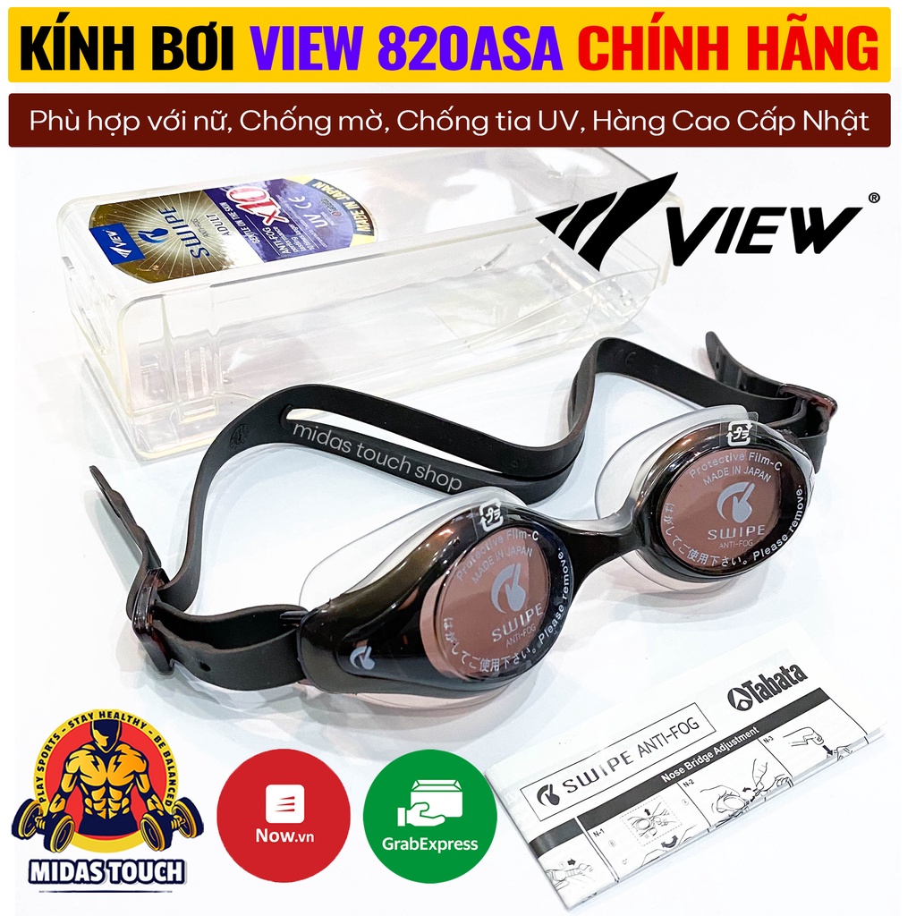 Kính Bơi Nữ Cao Cấp VIEW V820-ASA Chống Mờ Chống Tia UV Hàng Chính Hãng Nhật