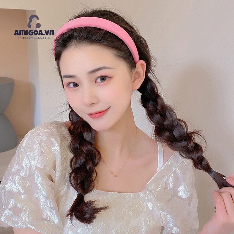Băng Đô Cài Tóc Dạng Nhấn Màu Kẹo Ngọt Đơn Giản
