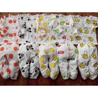 [Set 5 bộ] Đồ Mặc Nhà "Dài khuy ô tô" Carrter cho bé 3 - 14kg