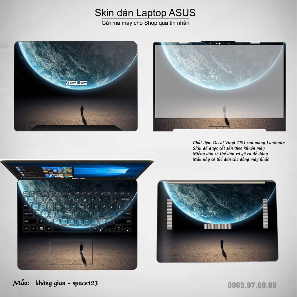Skin dán Laptop Asus in hình không gian _nhiều mẫu 21 (inbox mã máy cho Shop)