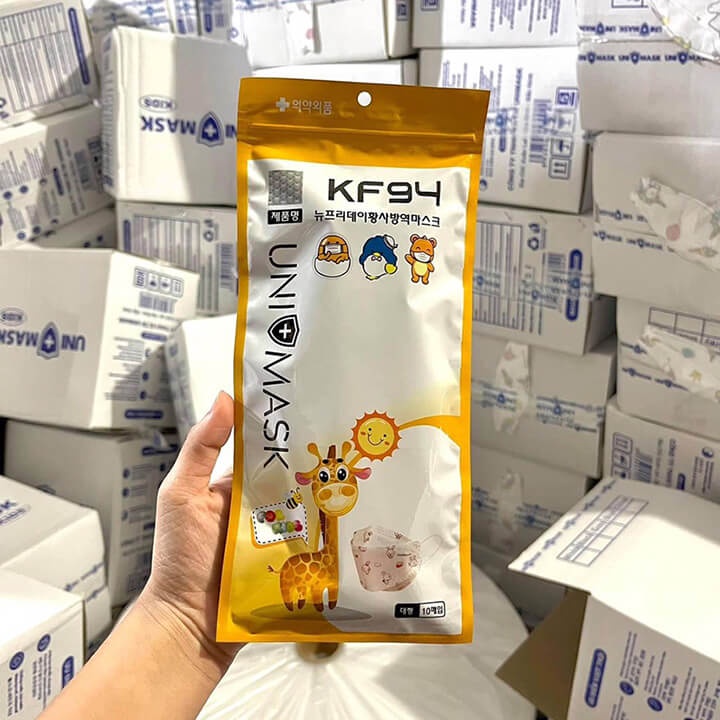 Set 300 chiếc khẩu trang 4 lớp KF94 Uni Mask kháng khuẩn chống bụi mịn cao cấp công nghệ hàn quốc, khẩu trang 4D giá sỉ