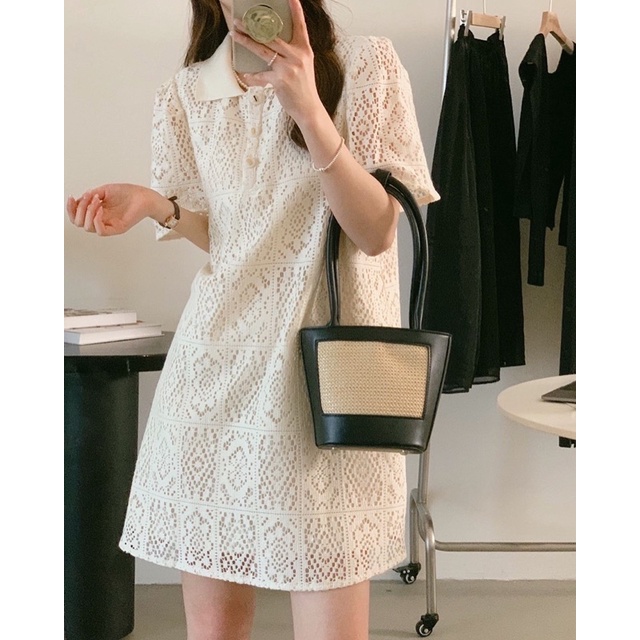 Rustic Polo Dress - Đầm ren 2 lớp -Dreamynt