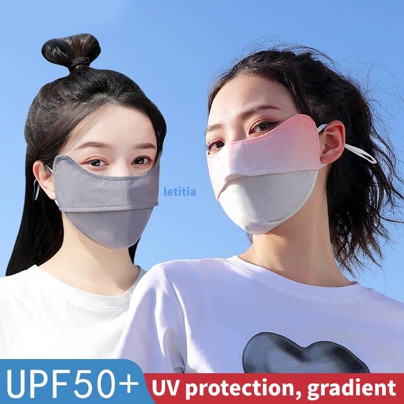 Mùa Hè Màu Dốc Phong Cách Mới Bảo Vệ Mắt Góc Kem Chống Nắng Mặt Nạ Blush Ice Lụa Chống-Tia Cực Tím UPF50
