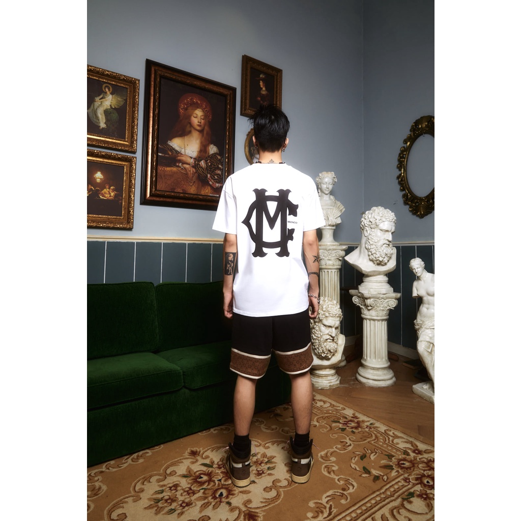 Áo unisex nam nữ MIKENCO INTERLOCKING vải cao cấp form cực đẹp Black & White