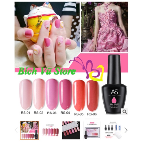 Sét 6 chai sơn gel As mã RS