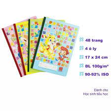 Lốc 10 Quyển vở oly 48 trang bạn nhỏ 0509 Hồng Hà/ Vở chuẩn 4ly dành cho học sinh tiểu học