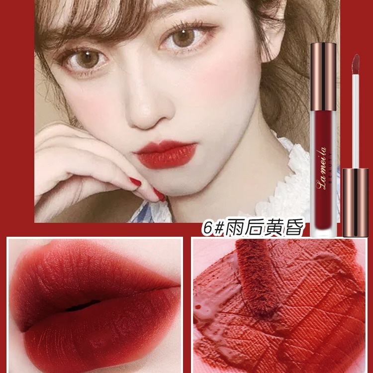 [Hàng mới về] Son môi dạng lỏng Lameila 6 màu không thấm nước lâu trôi hợp thời trang