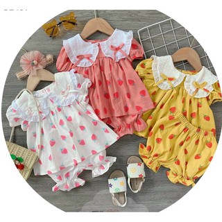 BỘ DÂU CUTE ĐŨI THOÁNG MÁT - BỘ ĐỒ BÉ GÁI DỄ THƯƠNG