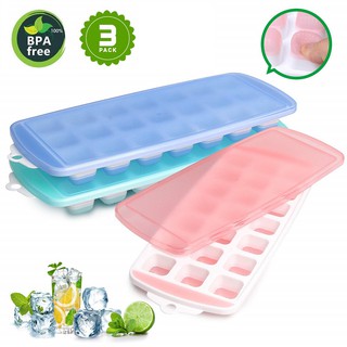 Bộ 3 khuôn silicone tự làm đá viên nhiều màu xinh xắn