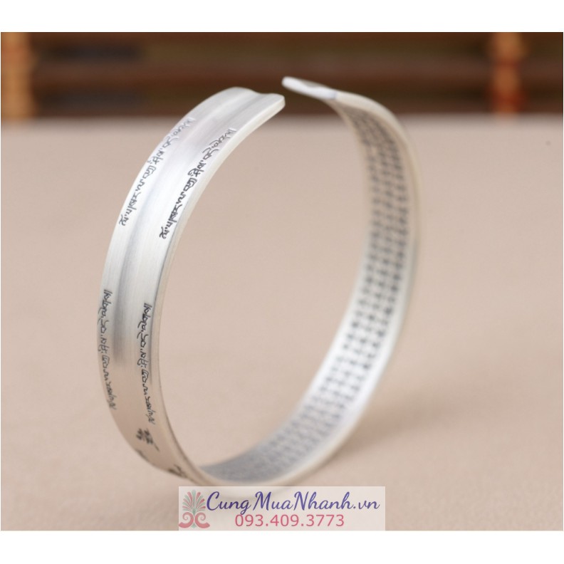 VÒNG TAY KHẮC OM MANI PADME HUM TÂY TẠNG - VT254