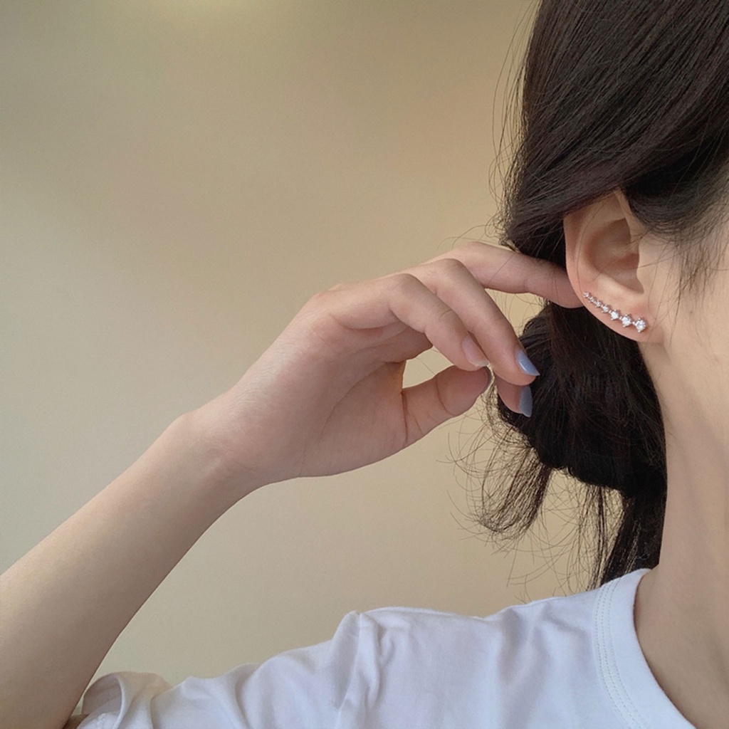 Khuyên Tai Đính Đá Zircon Phong Cách Mới Tinh Tế Cho Nữ