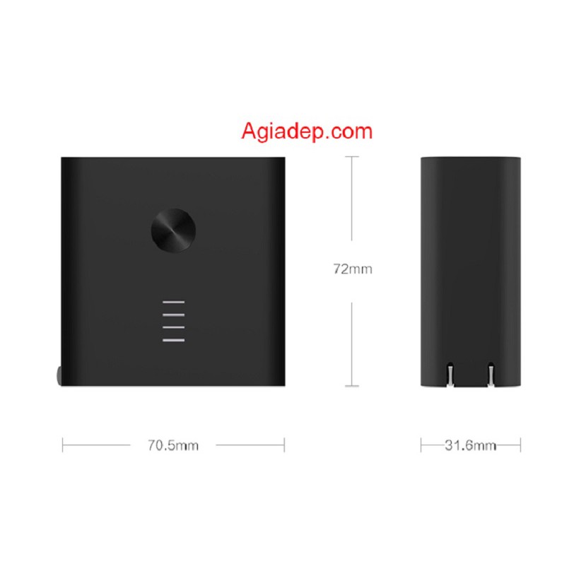 Củ sạc dock sạc điện thoại QC3.0 + Pin dự phòng (Sạc nhanh) Xiaomi ZMI 6500mah cao cấp Agiadep.com