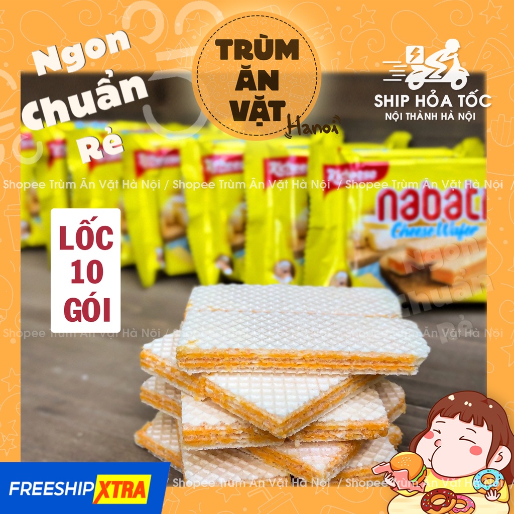 Bánh xốp phô mai Nabati lốc 10 gói cực ngon