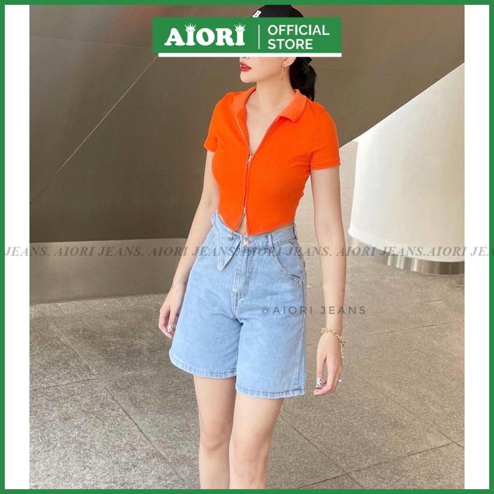 Quần Jeans Nữ Quần Ngố Lửng Ống Rộng Dáng Chữ A Lưng Cao 4 Nút Vải Cực Xịn, Chất Jeans Cotton Thoáng Mát, Mềm Mịn