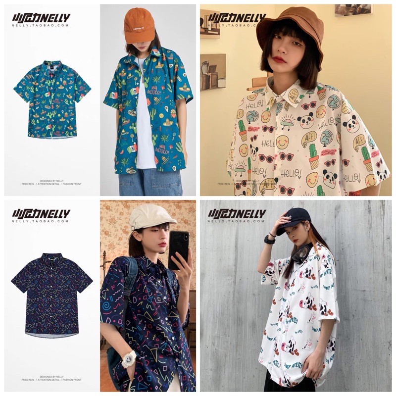 Order - Áo sơ mi Nelly ngắn tay mẫu lá cây Bigsize đến 100kg | BigBuy360 - bigbuy360.vn