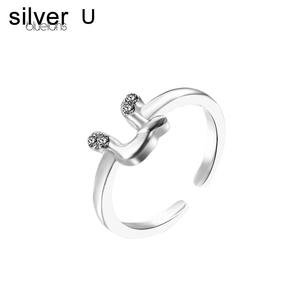 Đèn Bluelans Bluelans Bluelans Chất Lượng Cao❈Vòng Đeo Tay Kiểu Hàn Quốc Chất Lượng Cao❈Nhẫn Đeo Tay Kim Loại Kết Hợp 26 Chữ Cái Tiếng Anh Đơn Giản Thời Trang