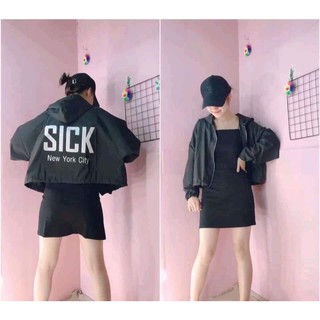 Áo khoác croptop , áo khoác dù croptop nữ vải dù 2 lớp  , hàng chuẩn shop bao đổi trả