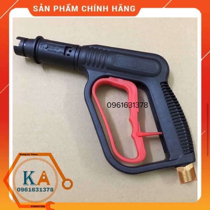 Súng phun xịt rửa xe áp lực cao tay cam ren ngoài 22mm-đầu lắp được bình bọt