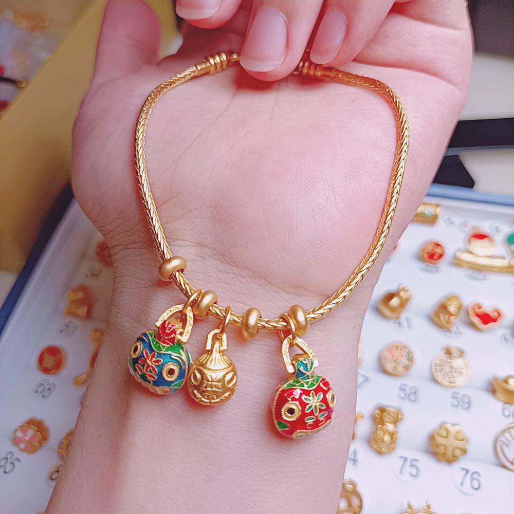 Vòng Tay Dây Da Mặt Hình Quái Vật VANES1|Phụ Kiện Làm Đồ Thủ Công Nhỏ Giọt Tráng Men Màu Xanh Dương Chuyên Dụng