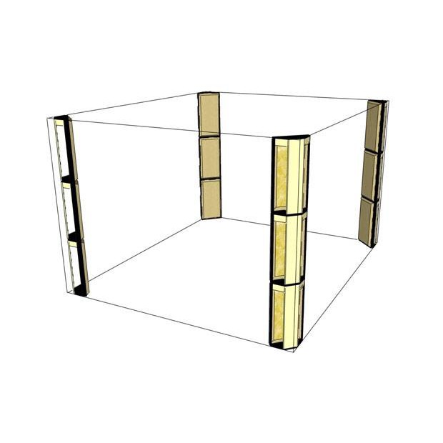 Mút tiêu âm góc phòng kt 30x30x50 ACOUSTIC FOAM BASS TRAP