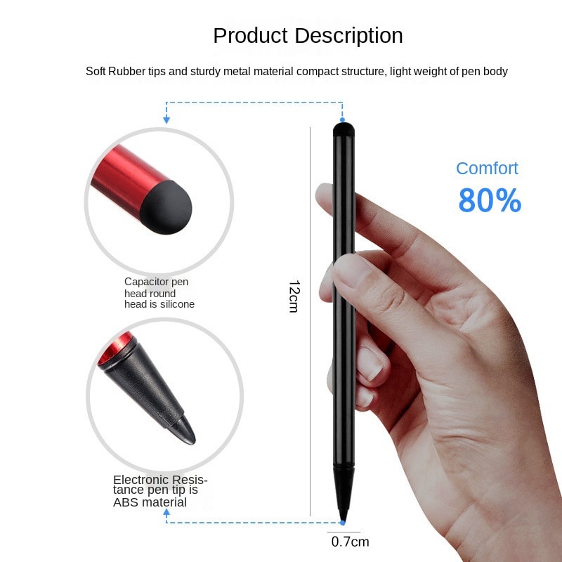 Bộ 3 Cây Bút Cảm Ứng Màu Trơn Thông Dụng Cho iPhone/iPad/Samsung/Xiaomi
