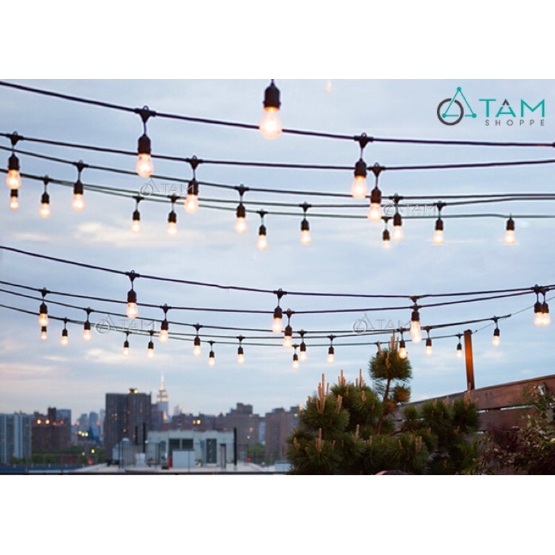 Dây đuôi đèn trang trí quán cafe , sân vườn