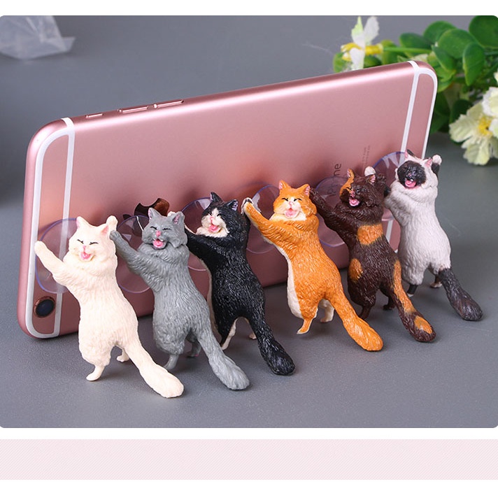 Giá đỡ hít điện thoại hình chú mèo dễ thương cute TY0247