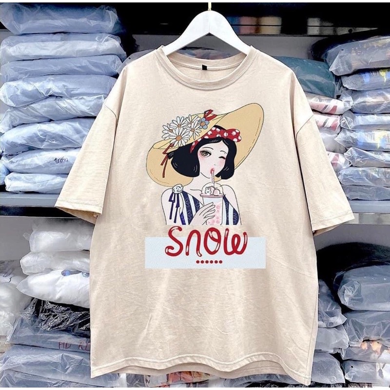[ Rẻ vô địch ] Áo thun cotton tay lỡ dáng rộng unisex - cô gái đội mũ