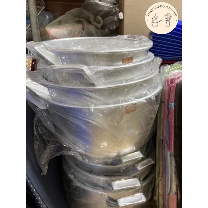 Xoong nhôm Hà Phong loại dày các size 16, 18, 20, 22, 24, 26, 28, 30, 32, 34 cm