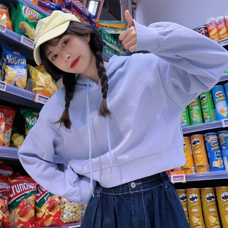 Áo hoodie nữ tay dài dáng rộng 46336 | BigBuy360 - bigbuy360.vn