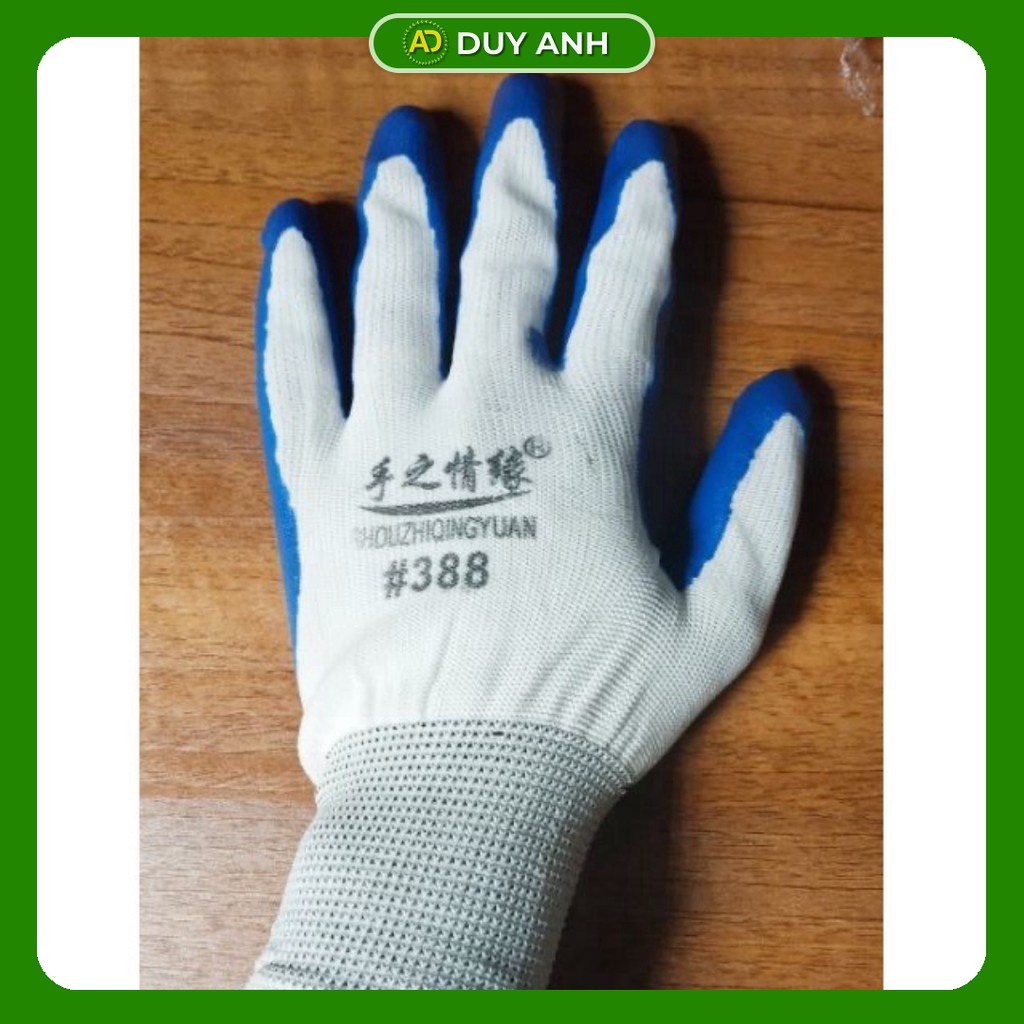 [XẢ KHO] Găng tay phủ sơn xanh dày dặn siêu bền, găng tay bỏ hộ lao động, găng làm vườn - Duy Anh