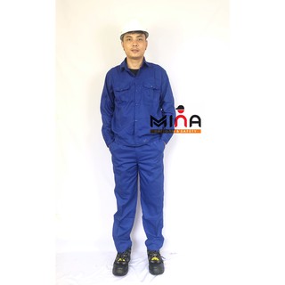 Quần áo bảo hộ lao động - xanh công nhân - vải kaki 21