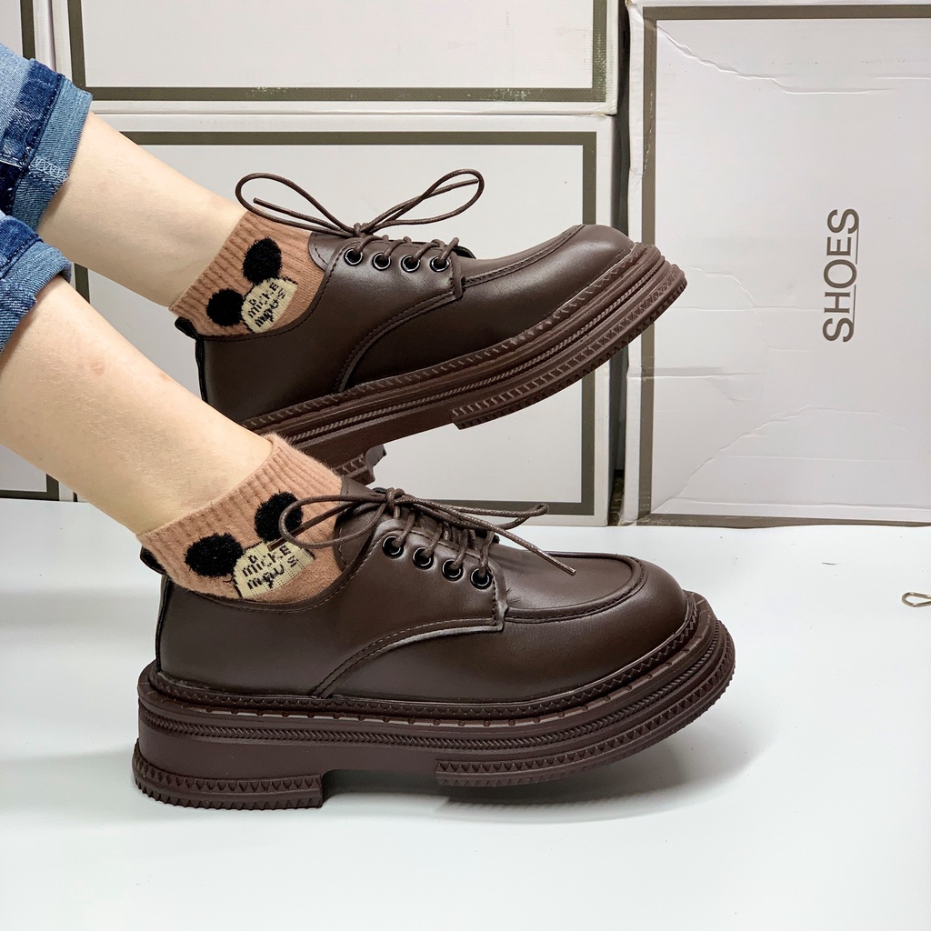GIÀY OXFORD KELLY DA MỊN ĐẾ KẾP HỌA TIẾT ĐỘC QUYỀN LOVESHOES MÃ D777