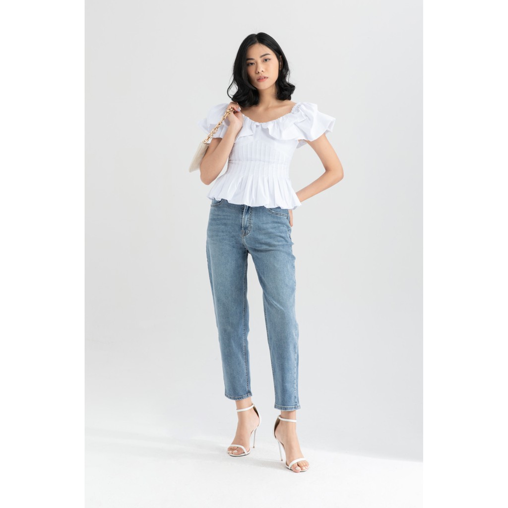 Quần jeans nữ bạc màu IVY moda MS 25B8011