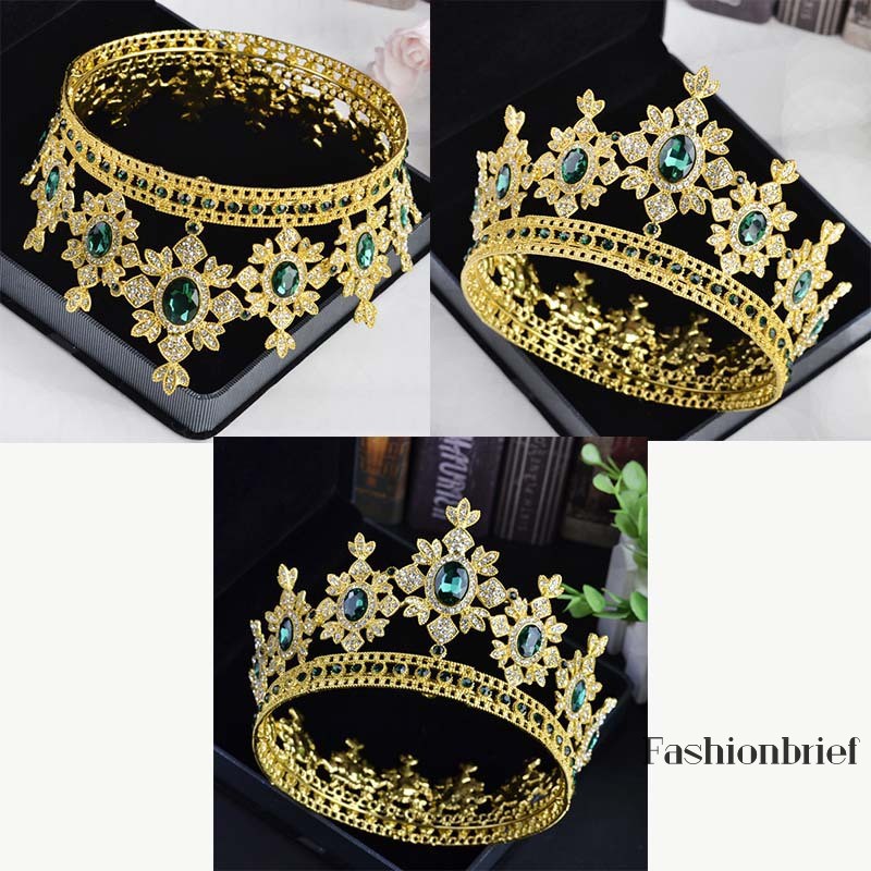 Vương Miện Cô Dâu Chất Liệu Đá Thạch Anh Nhân Tạo Thời Trang