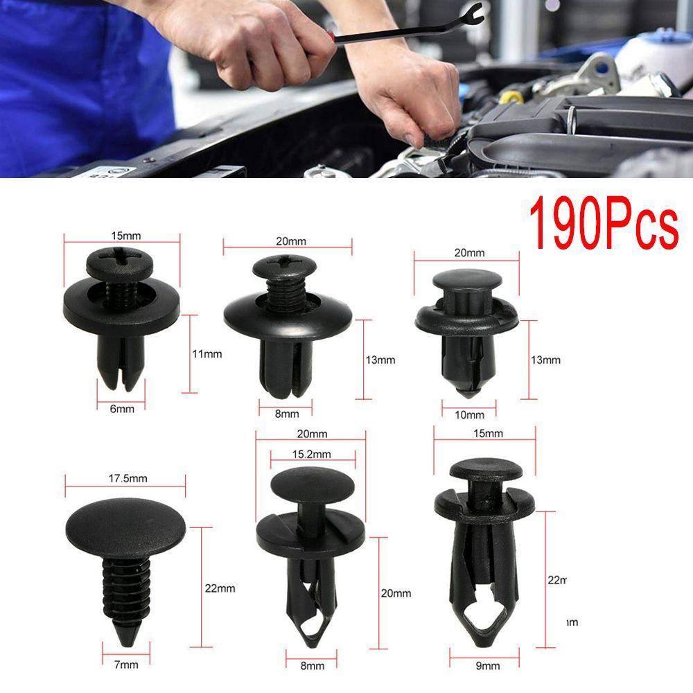 MYRONGVN Set 190 Kẹp Nhựa Cố Định 6 Kích Cỡ