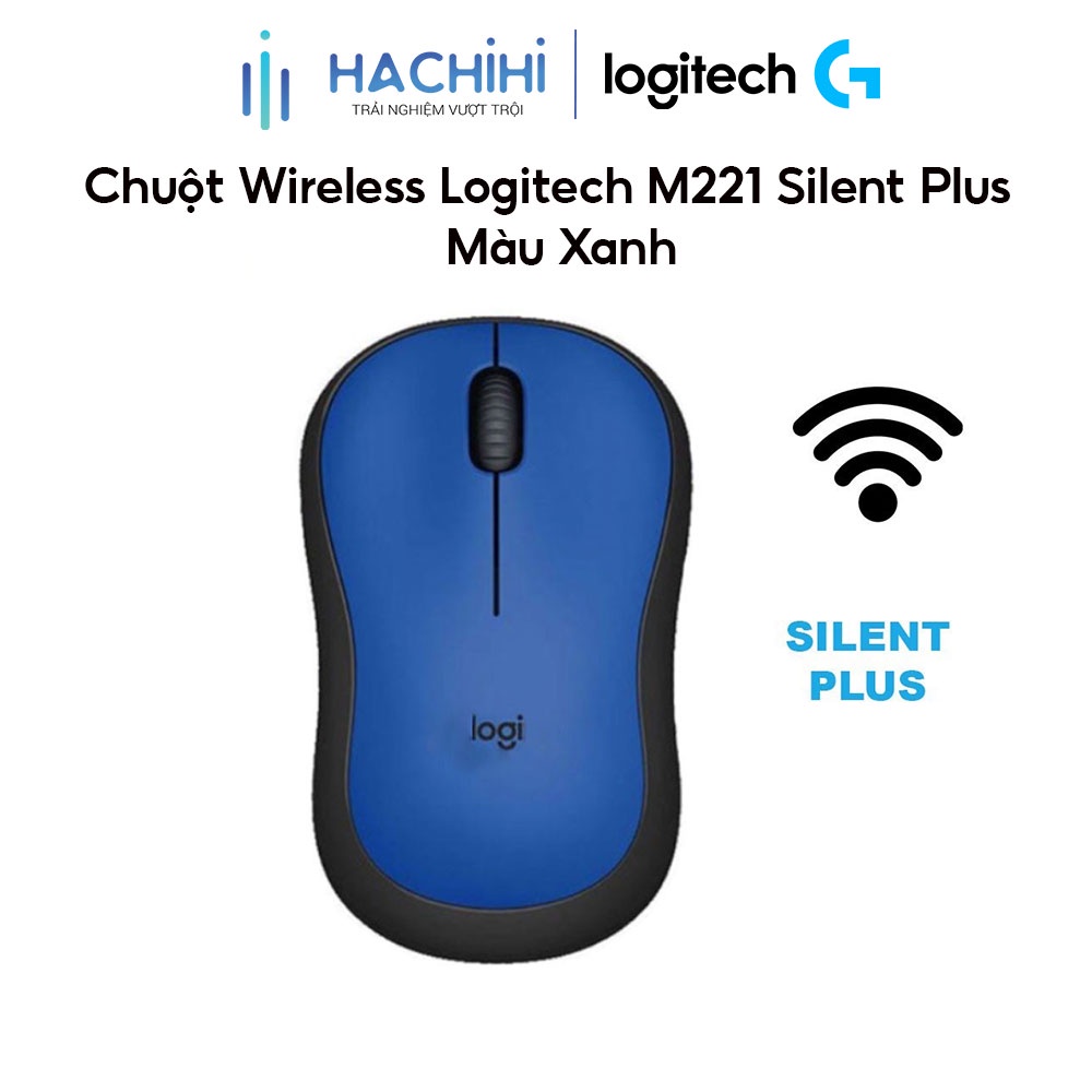 Chuột Wireless Logitech M221 Silent Plus - Xanh